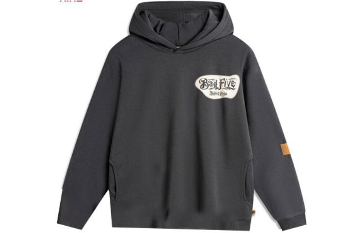 Li Ning BADFIVE Sweatshirt Men s Obsidian Gray AWDTF31-1 M