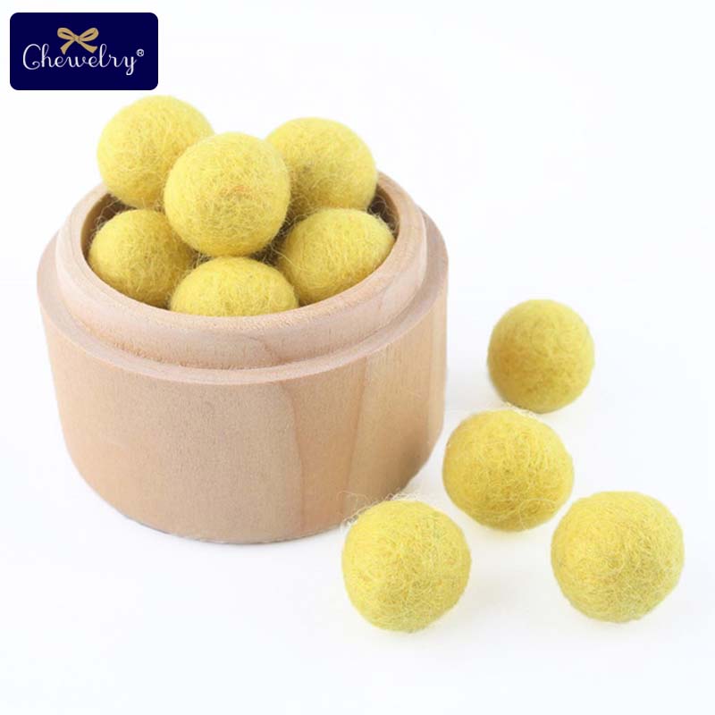 100Pcs 20Mm 100% Wool Felt Balls Diy Balls Hanging Accessories Candy Color Pom Pom Ball For Kids Party Crafts Children'S Toys