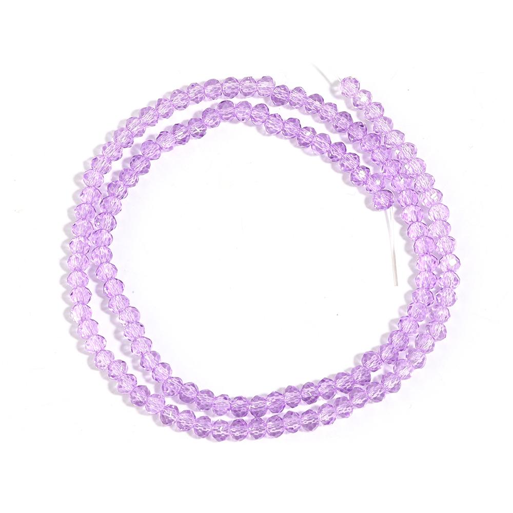 

3/4/6/8/10mm Light Purple Faceted Crystal Beads Glass Loose Spacer Beads For Jewelry Making DIY Bracelets Necklace Accessories