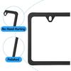 License Plate Frames Stainless Steel License Plate Cover Two Hole Slim Version License Plate Frame Flat License Plate Holder With Metal Screw Caps