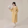 2025 Autumn Women's Soft Breathable Cotton Gauze Long Dress - Casual Home & Nightwear