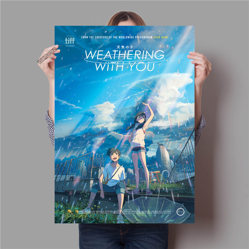 Anime Weathering With You/Wetterkind/Kind des Wetters Poster Malerei Wand Kunst Dekoration Kawaii Raum Dekor Leinwand Poster