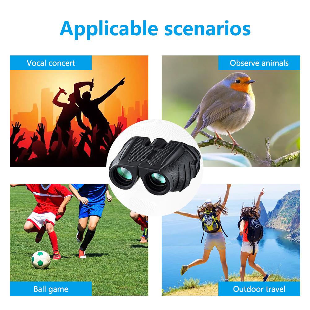 Binocolo 12x25 professionale Hd ad alta potenza scintillante visione notturna impermeabile caccia esterna campeggio osservazione Bak4 prisma