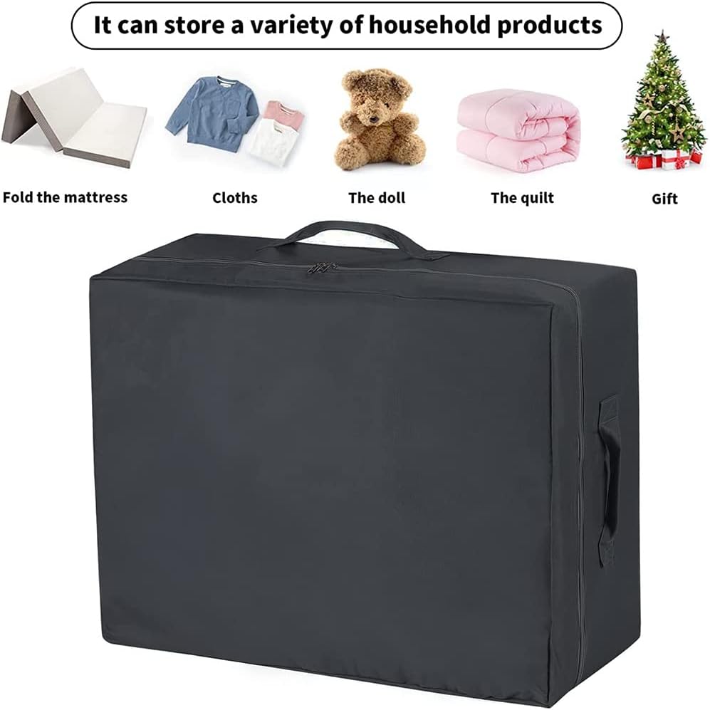 Tri-Fold Mattress Carry Case Bag Waterproof Foldable Memory Foam Narrow Twin Mattress Cases Dustproof Mattress Cover Sturdy Carrying Storage Bags for