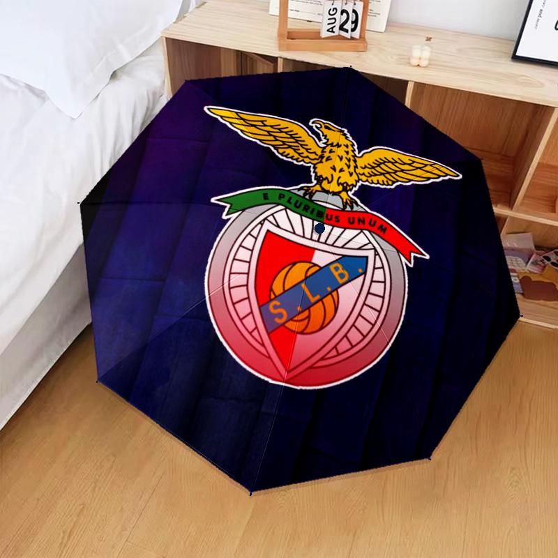 1PC Benfica Football Club Printed Umbrella Folding umbrella, automatic umbrella 8-Frame for Travel, camping Fan gifts Christmas Gifts