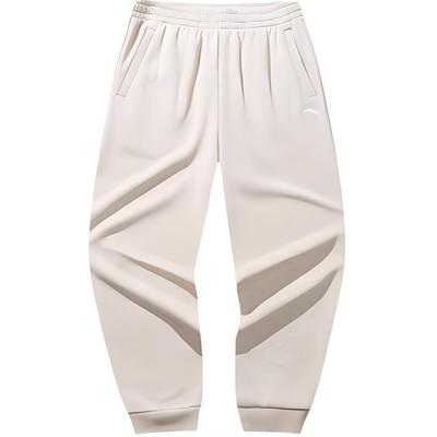 Sport-Lifestyle-Serie Mikro-elastisch Verschleißfest Mittelhoch Fleece Jogginghose Herren Unterteile Hell-Khaki 952547308-4