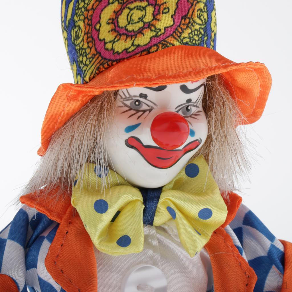 Dolls House Miniature 16cm Standing Doll Clown Toy Decoration
