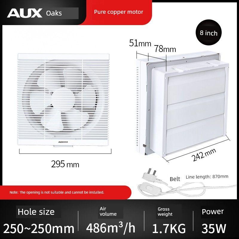 No-Drill Exhaust Fan for Kitchen Windows, No-Installation Exhaust Fan, Powerful Window-Mounted Ventilation Fan