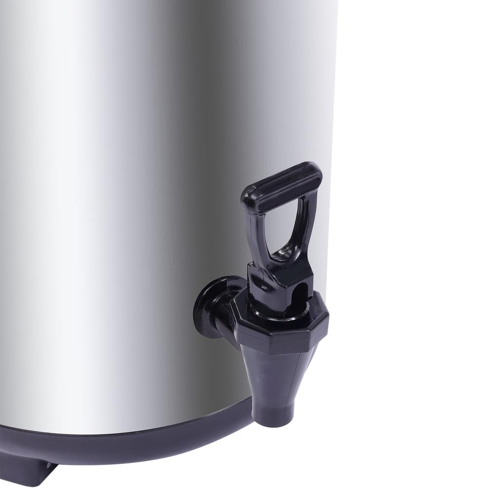 Isolierter Getränkespender aus Edelstahl mit Hahn - 12L/3.17Gal Große Kapazität Heiß- & Kaltgetränkespender für Kaffee, Tee