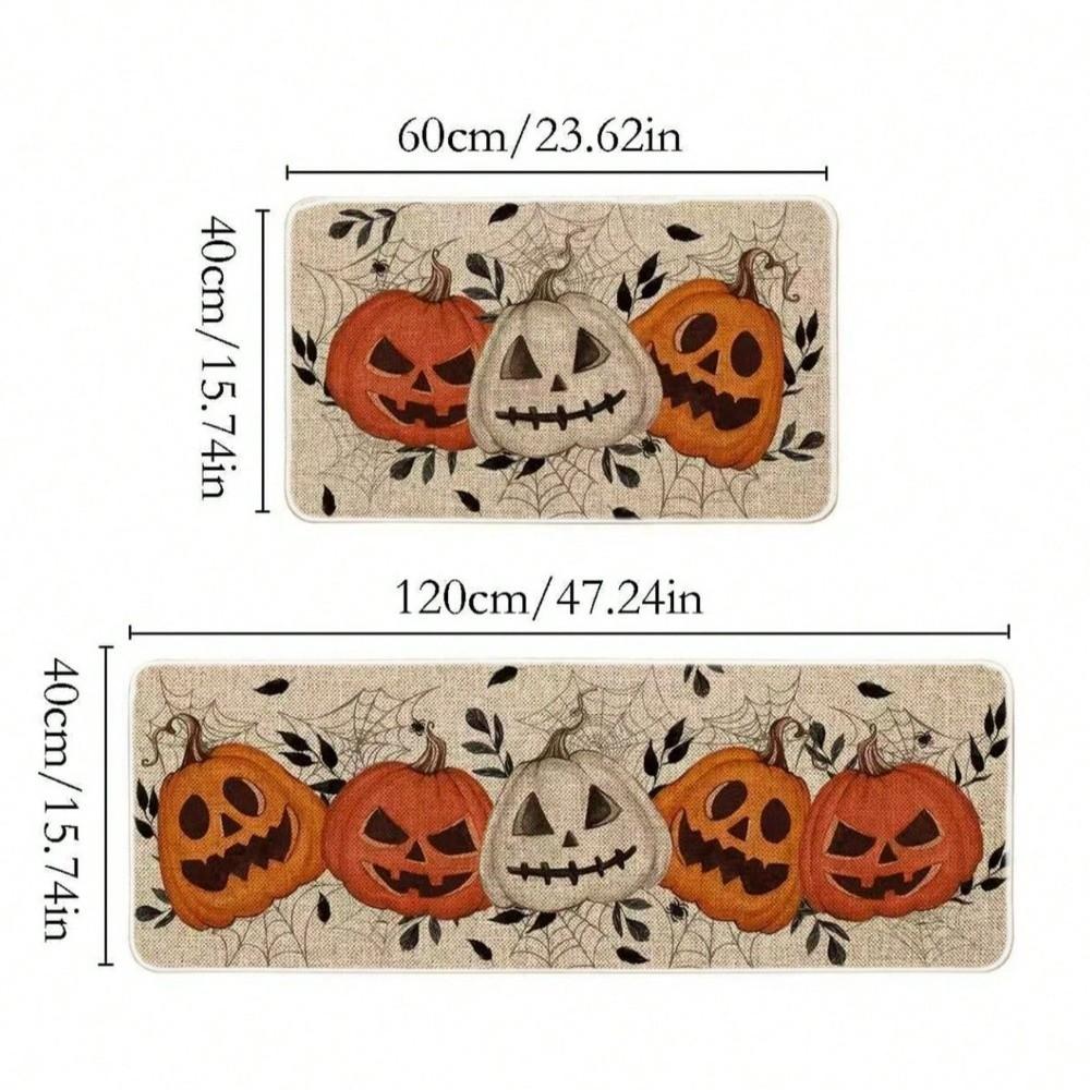 Absorbent Pumpkin Door Mat Easy Clean Halloween Doormat New Ghost Carpet  for Home Decoration