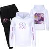 Children's Hooded Top And Pants Two-piece Tracksuit Set Long-sleeved Printed Sweatshirt Set