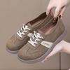 2026 Spring New Casual Shoes Women's Anti Slip Versatile Lace Up Sports Shoes Round Head Fashion Soft Soled Flat Shoes Women