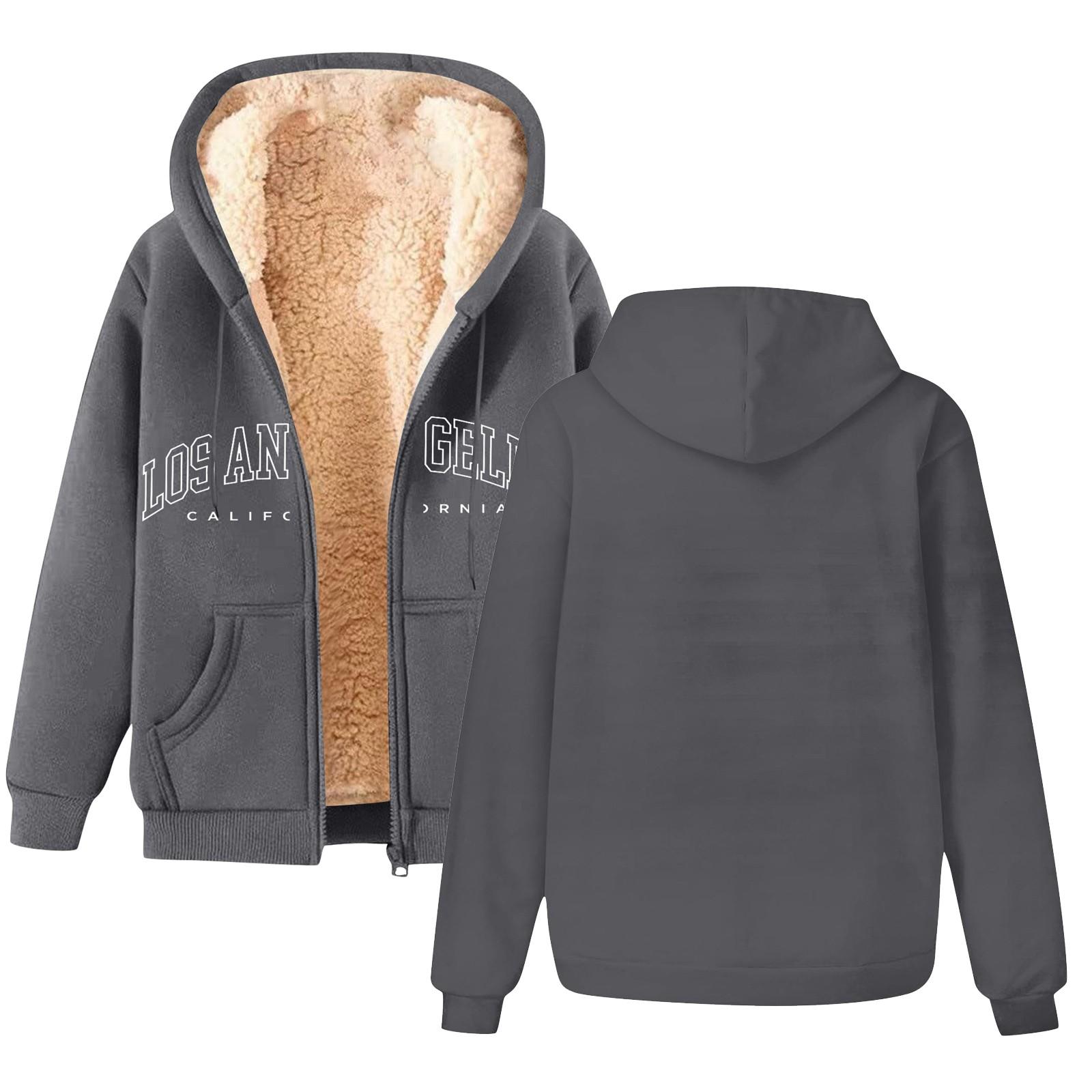 Мужская и женская мода Одно и то же пальто с флисовой толстой толстовкой с капюшоном Кардиган с капюшоном L 1980₽