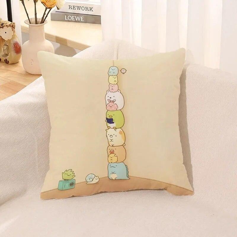 45x45cm cute cartoon print pillow case living room sofa office cushion cover home decoration children's gift