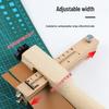 Adjustable Leather Belt Cutter & Splitter Tool with Wooden Positioning