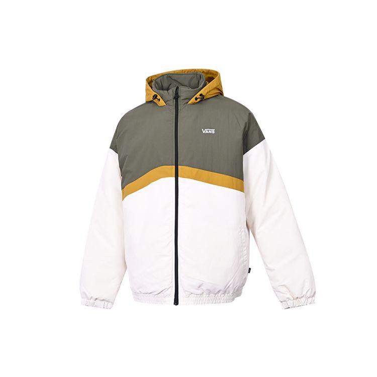 Vans Color Block Hooded Down Jacket Men Jackets Off-White VN0A5F7B3KS