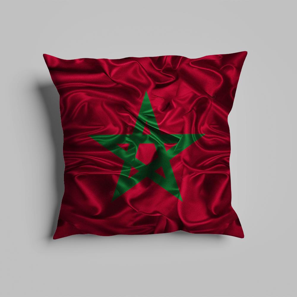 Pillow Case luxurious home office, sofa decorative Multi sized car seat cushions, pillowcases Morocco flag map logo