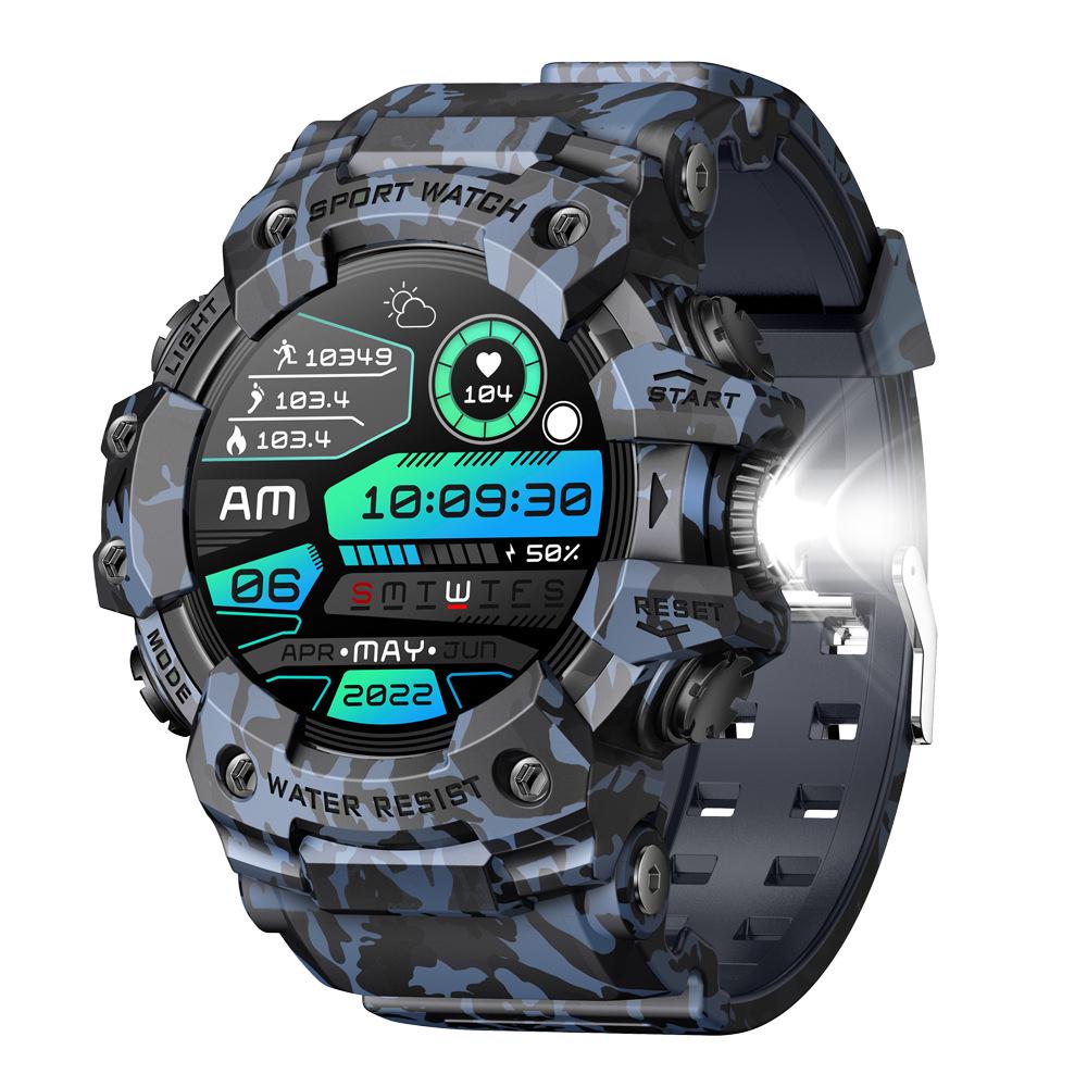 

Cross-Border LC21 Outdoor Smartwatch: Three-Proof, Flashlight, Compass, Sports & Health Monitoring, Camouflage.