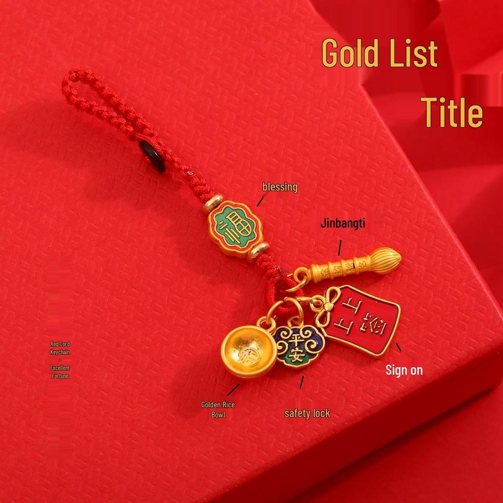 Goldener Glücksschlüsselanhänger: Reichtumsgott verschlingt Goldtier für Familie, perfekt als Auto- oder Handyanhänger.