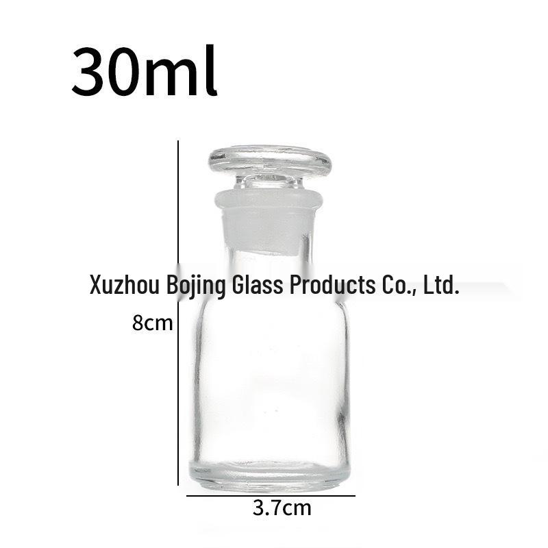 Brown Wide-Mouth 500ml Reagent Bottle with Ground-Glass Stopper
