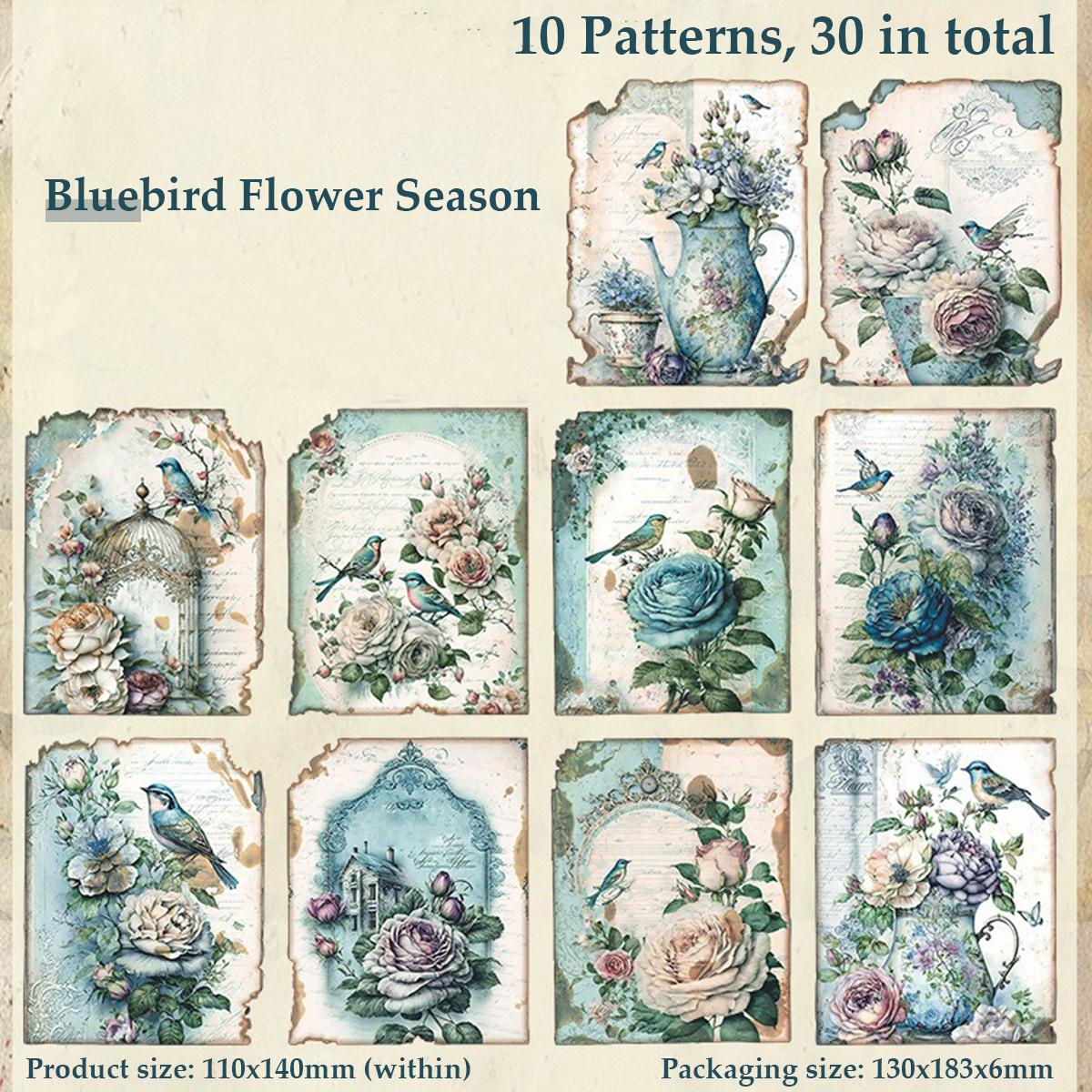 

30 Аркушів Вінтажний Папір для Скрапбукінгу Ретро Естетика Декоративні Матеріали Художній Колаж Матеріал для Довідника Ручна Робота DIY Ремесла