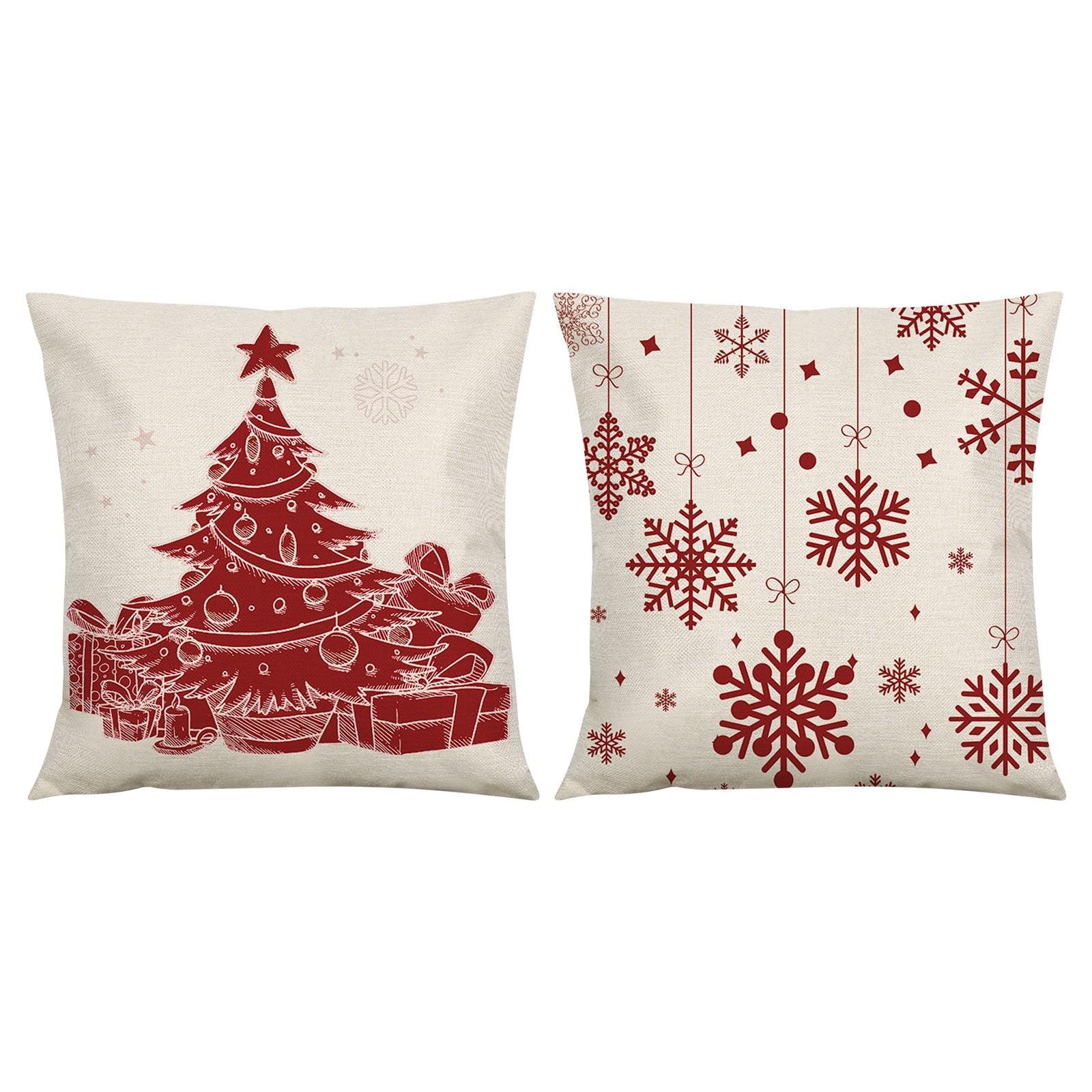 

2PC Merry Christmas, Наволочка для подушки, 18 X 18 дюймов, Зимний праздник, Наволочка для дивана, Украшение, Рождественская елка