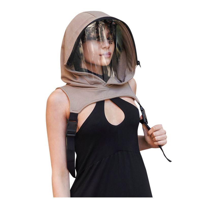 

Black Slim-Fitting Patchwork Hollow-out Midriff-Baring Long Sleeve Top Beige One size