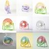 New Mini Usb Fan Color Changing Portable Desktop Fan With Built-in Battery Ideal For Students Dormitories Characters)