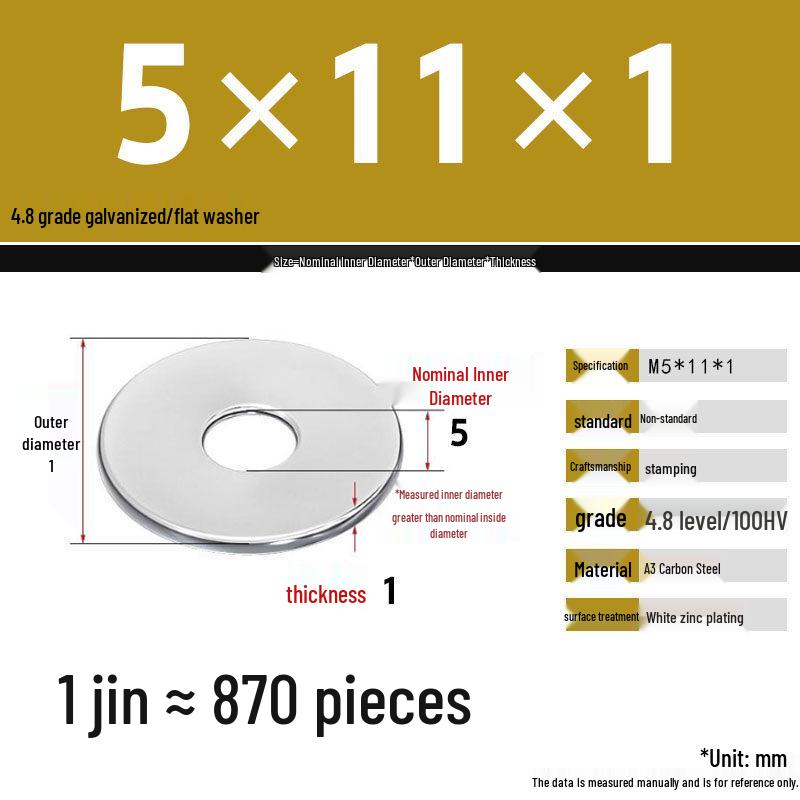 Galvanized Extra Large Thickened Metal Flat Washer (M6-M16)