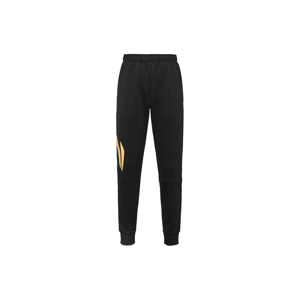 Li Ning Sports Lifestyle Series Color Block Logo Casual Running Training Loose Cuff Sports Pants Men bottoms Black AKLS437-2