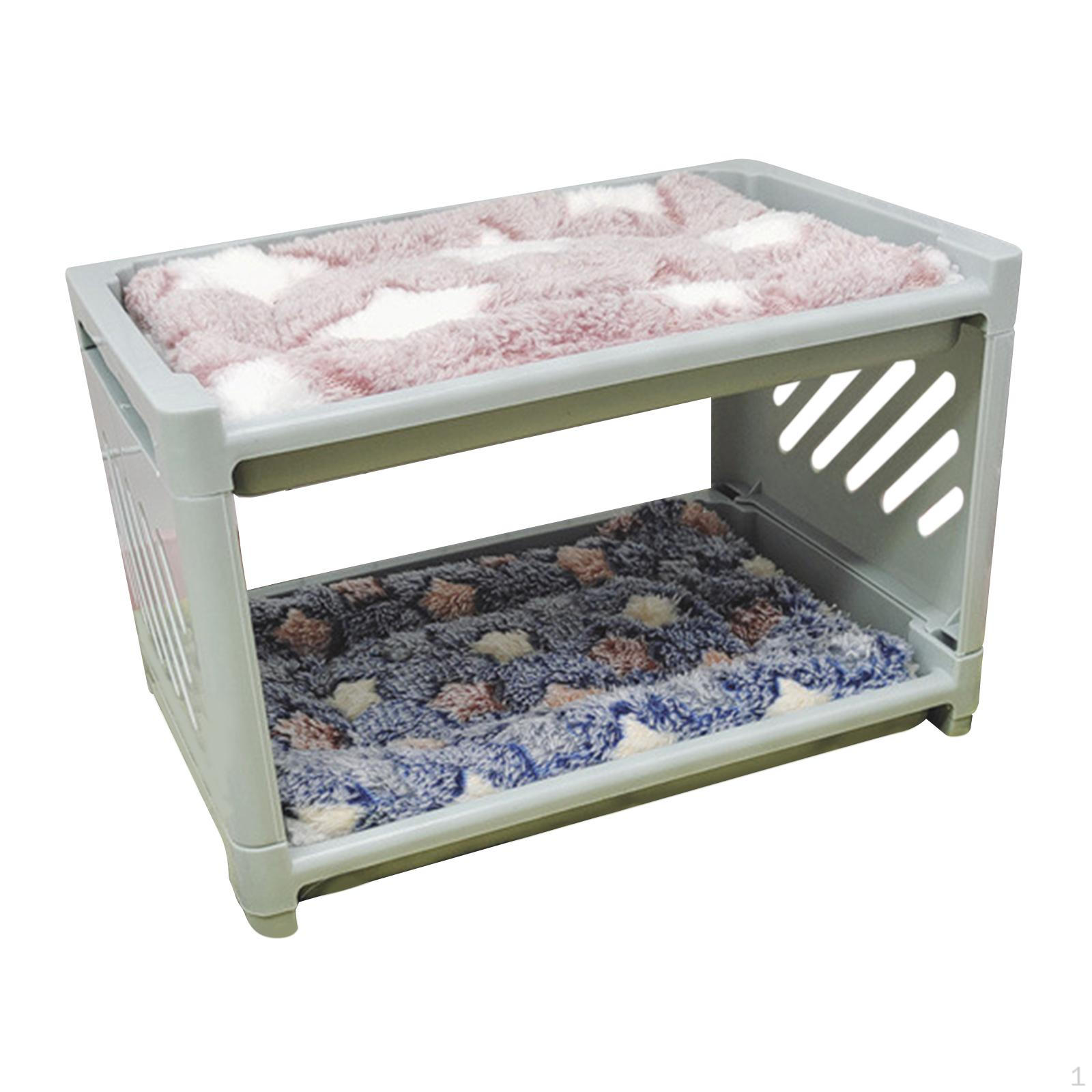 

Bed House, with Sleeping Mat Bunny Hideout Hut, Winter Warm Pet Shelter for Cage Accessories Hamster синій