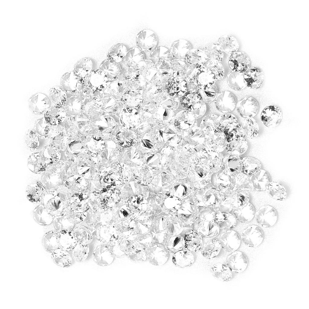 200pcs Fake Diamonds DIY Artificial Transparent White Loose Diamonds Gems for Men Women Jewelry
