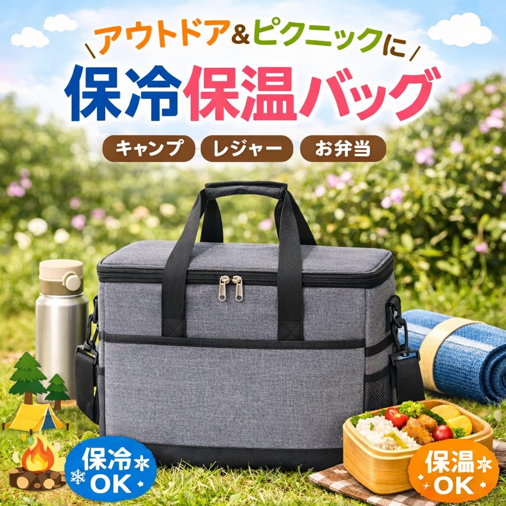 Insulated Cooler Large Capacity Waterproof Oxford for Outdoor Sports Car Bag, Foldable, (27L/18L/35L), Fabric, Activities, Camping, Picnics, Leisure,