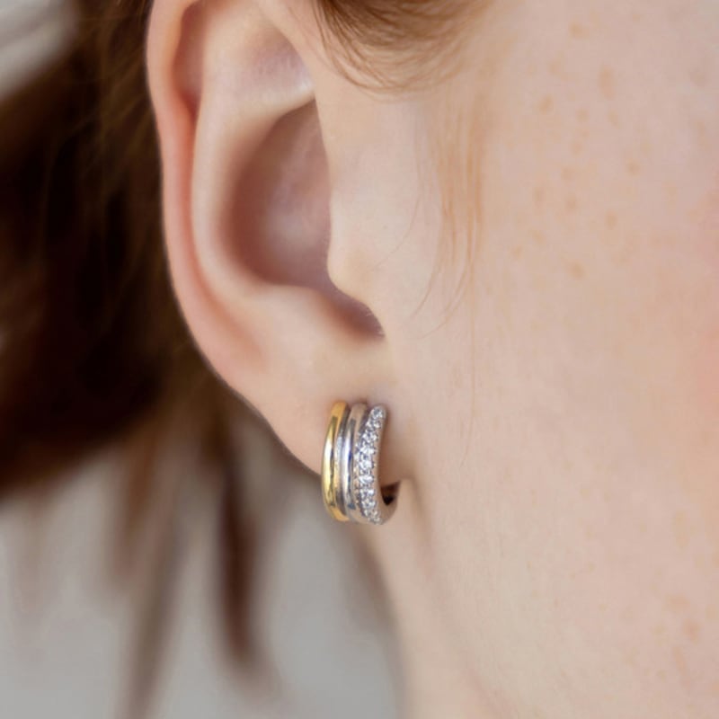 TATIANA Divers Linear Hoop Earrings EC3229