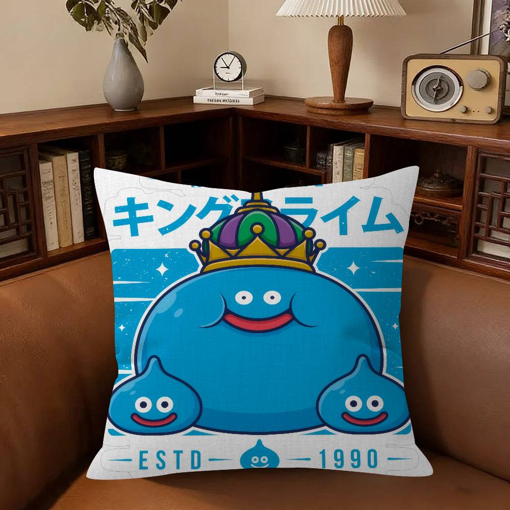 Cartoon Slime D-dragon Quest Children  pillow cover sofa cushion cover home room decoration children gift