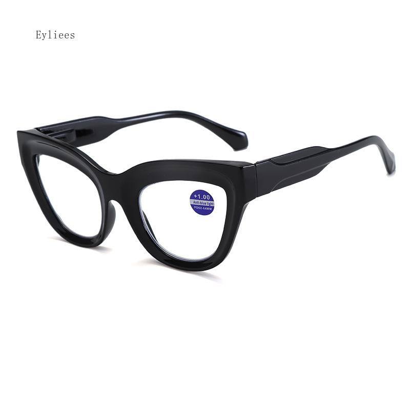 

Женские большие очки для чтения «кошачий глаз» модные стильные большие очки для дальнозоркости мужские женские анти-синие очки с диоптриями 3.5