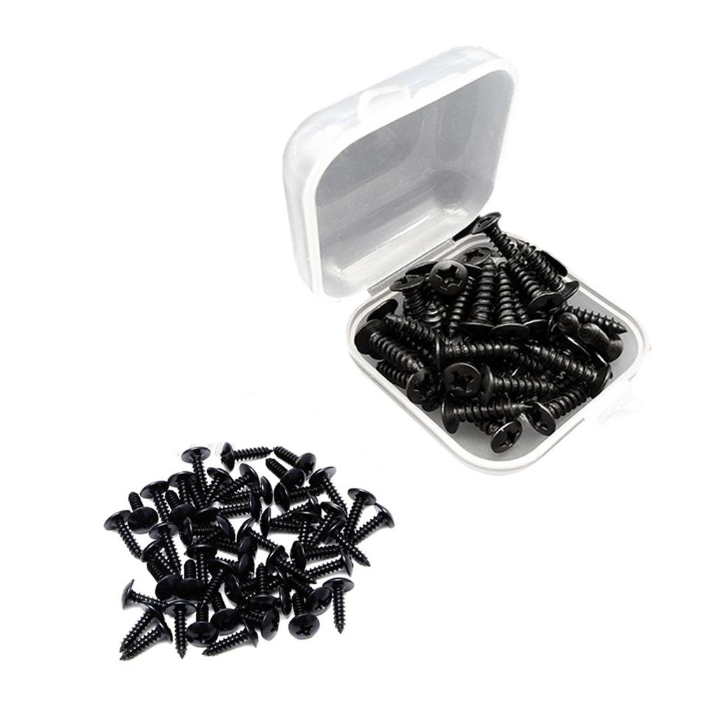 50Pcs Electric Guitar Bass Protective Plate Screws Metal Pick Guard Scratchplate Screws Guitar Repair Accessories