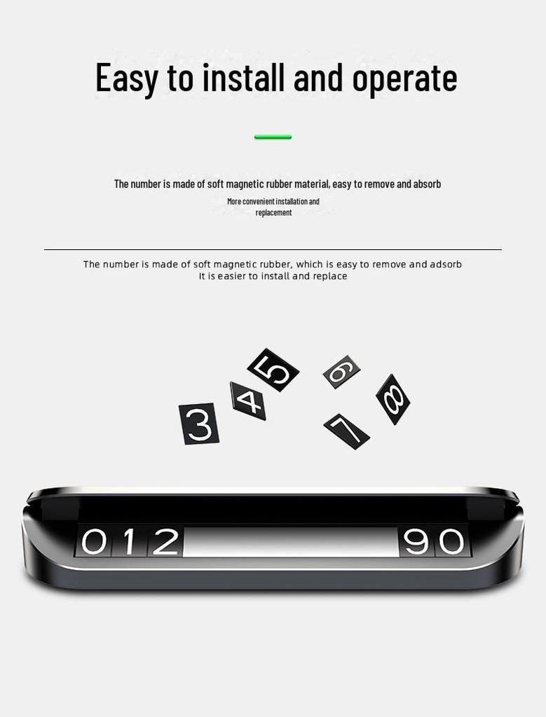Temporary Car Parking Number Plate Sticker for Easy Moving L9/L8/L7/ONE