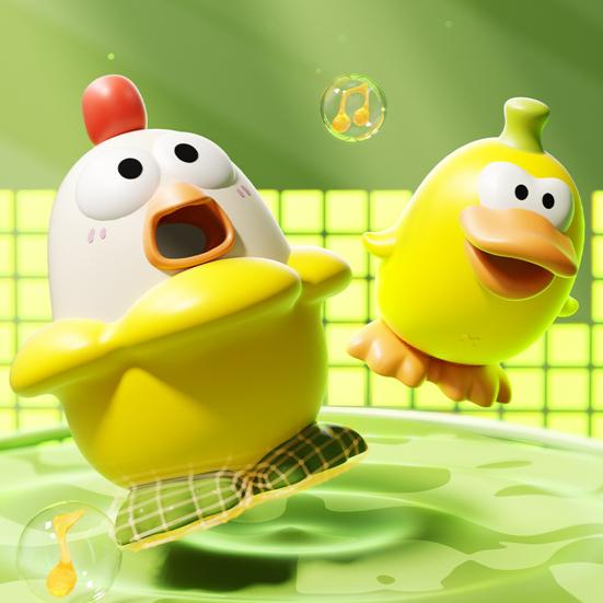 Squeaky Chick Squeeze Toy Stress Anxiety Relief Screaming Duck Sensory Toy Portable Travel Calming Decompression