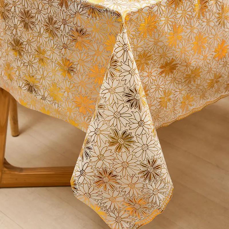 Rectangle Table Cloth European Style PVC Tablecloth Waterproof Oilproof Living Room Tables Cover Dust-proof Decor Obrus Ins