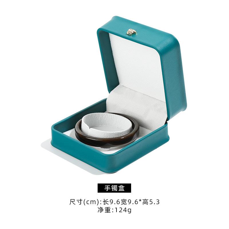 1Pc Leather Jewelry Organizer Wedding Ring Box Pendant Bracelet Necklace Storage Case Gift Packaging Display Box Wholesale