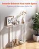 Acrylic Console Table, 2 Tiers Narrow Side Desk with Bottom Open Storage, Modern Rectangle Acrylic End Table, Transparent Entry Desk for Foyer,