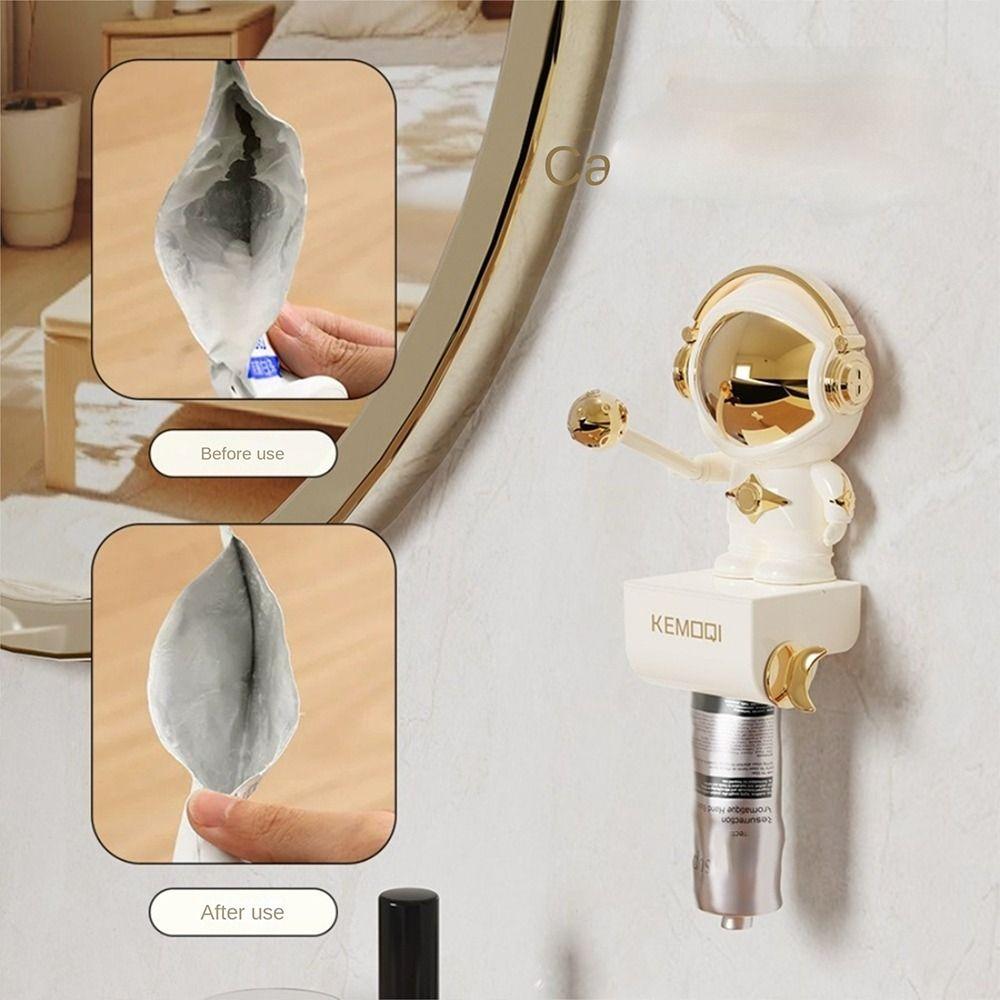 

Manual Toothpaste Holder Punch-free Toothpaste Dispenser Bathroom Accessories золотий