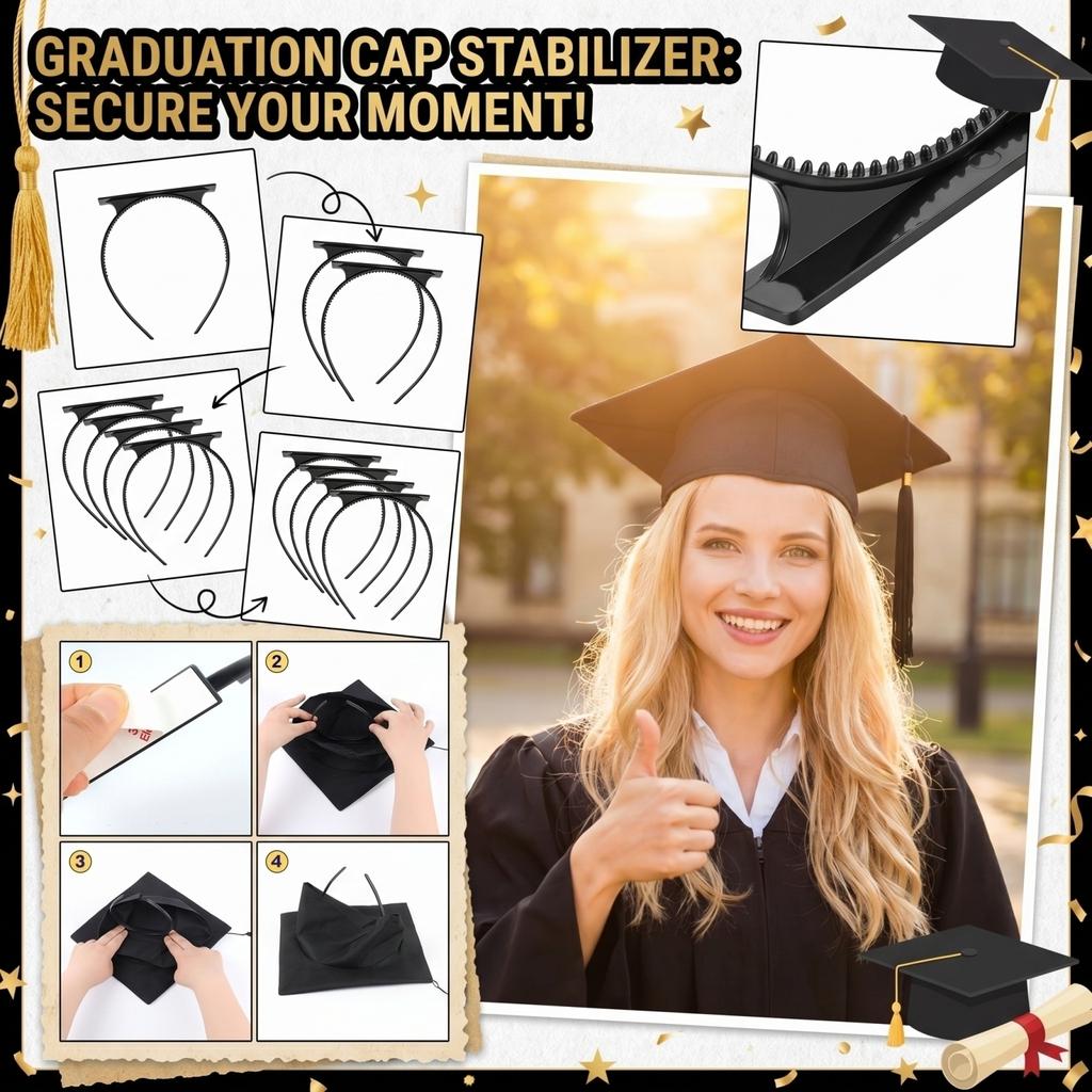 Graduation Cap Support Frame Adjustable Graduation Hat Frame Durable Lightweight Plastic Graduation Cap Frame for Graduation Ceremony