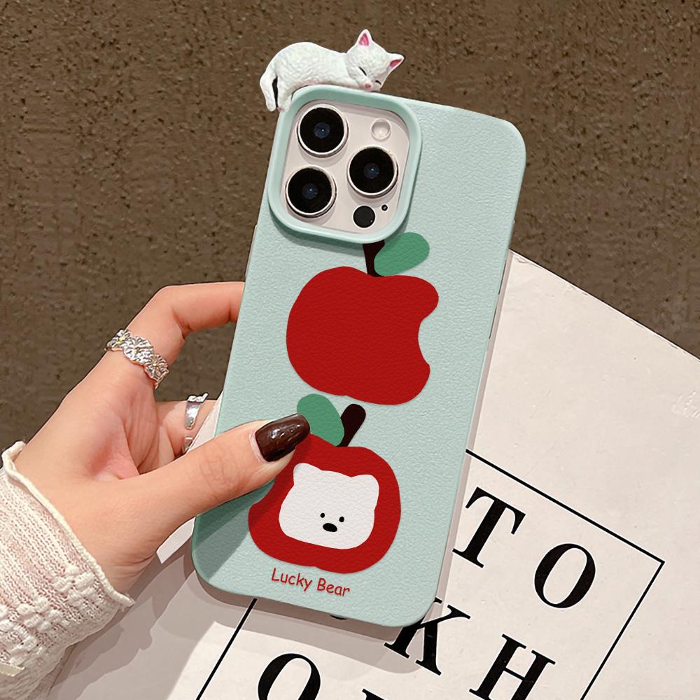 3D Phone Case for iPhone 11 13 17 Pro Max 17 Air Case iPhone 13 15 16 Pro Max 12 14 Pro Max 14 15 Plus Cute 3D Kitten Cartoon Leather