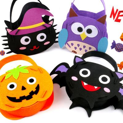 Or Treat Ornament DIY Material Storage Bucket Halloween Decoration Halloween Candy Bag Gift Basket
