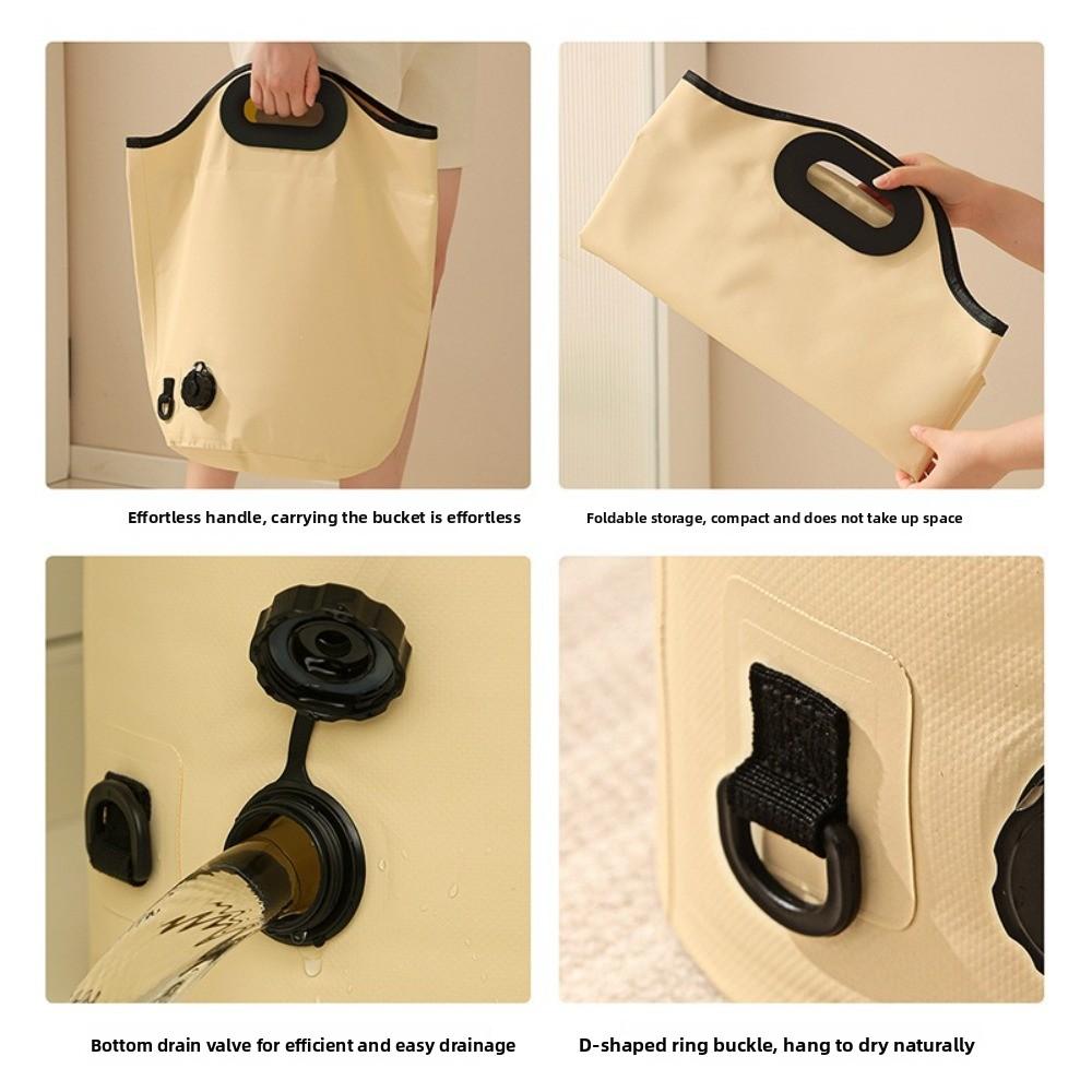 Waterproof Folding Foot Bath Thickened Foot Bath Bag Foot Bath Bucket  Outdoor Activities