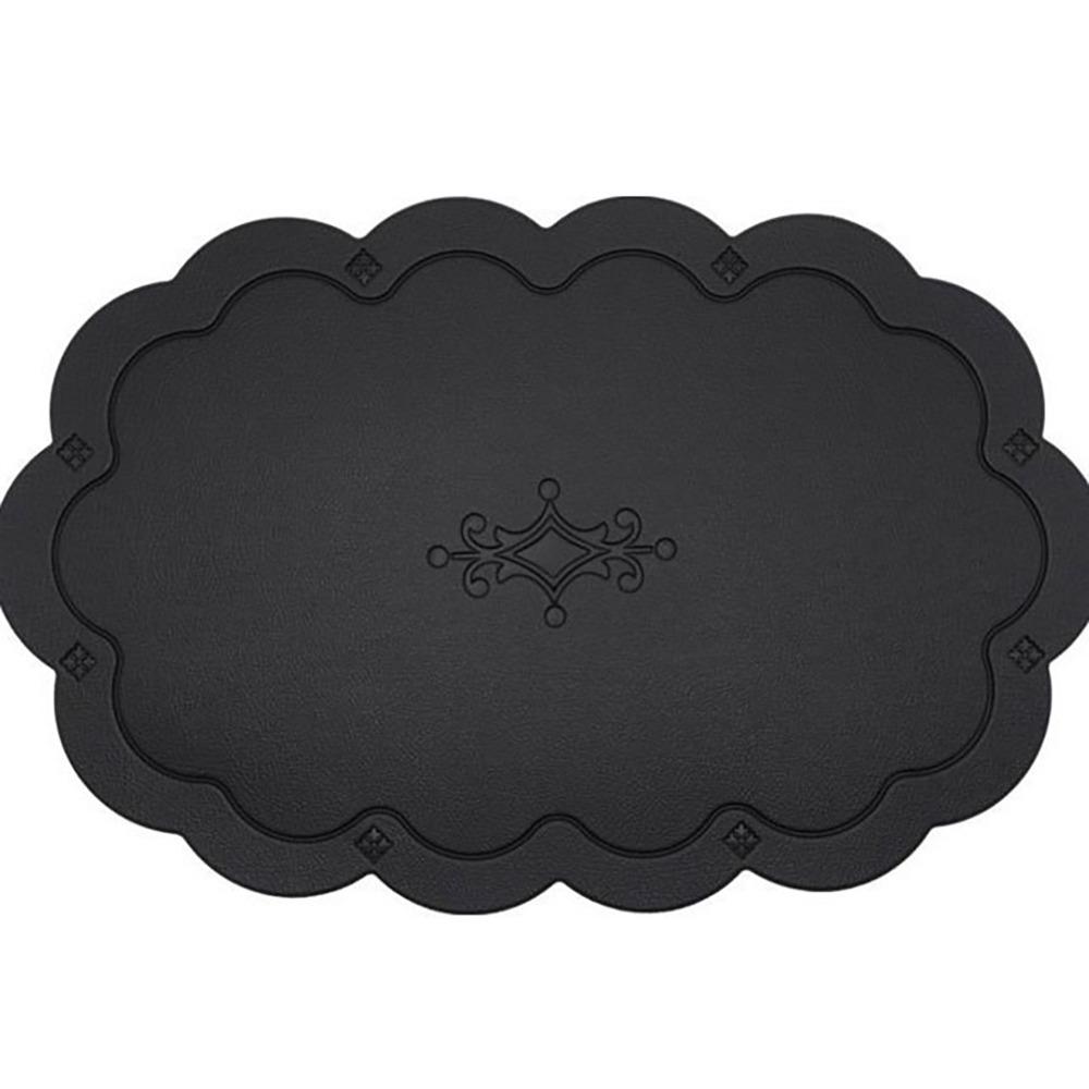 Retro Faux Leather Dinner Mat Oil-resistant Waterproof Placemat Nordic Style Thermal Insulation Mat Dining Table