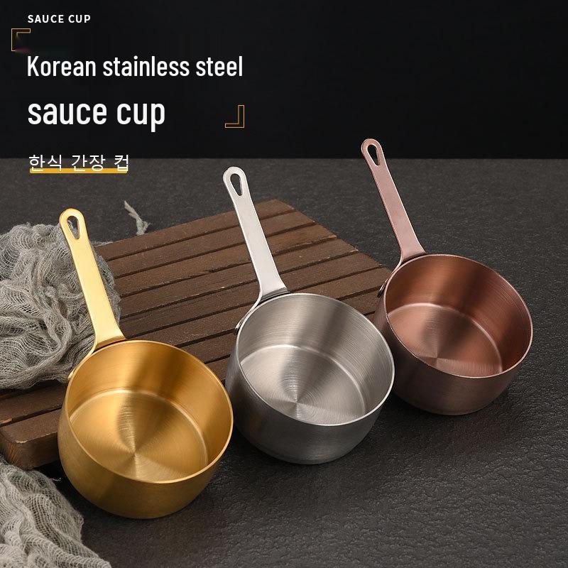 

Багатокольорова чашка для соусу з нержавіючої сталі з ручкою для західної їжі та стейку. Small (60ml)