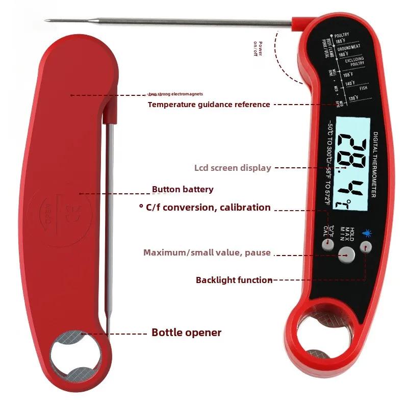 

Foldable temperature food thermometer Kitchen oven roast thermometer Meat barbecue